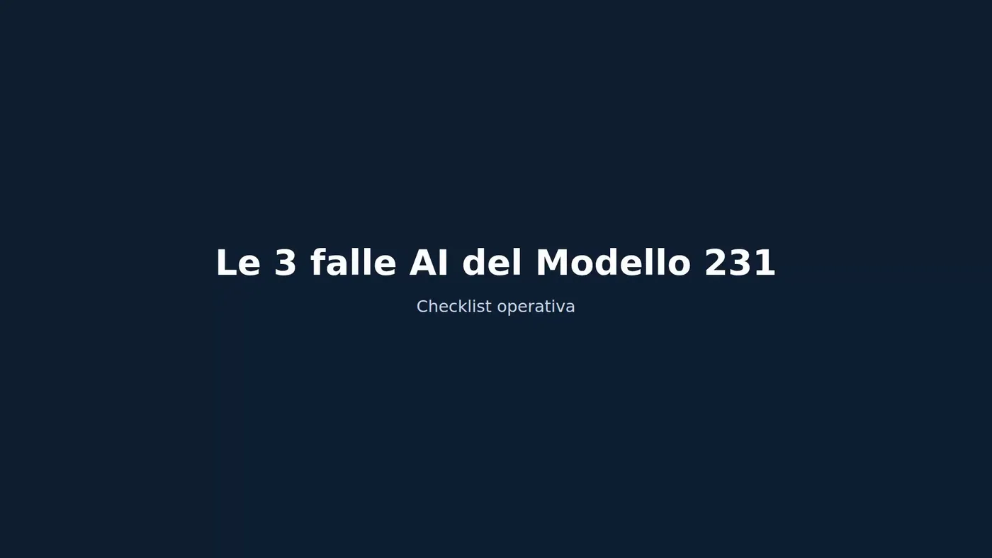 Fotogramma del video «Le 3 falle AI del Modello 231»